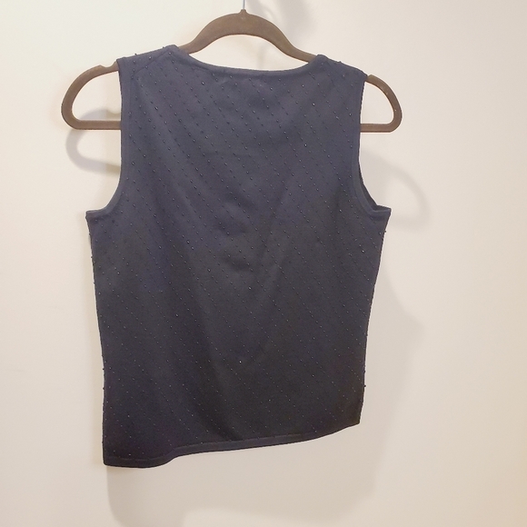 KATE HILL women's black silk blend Tank top size M - Picture 9 of 10